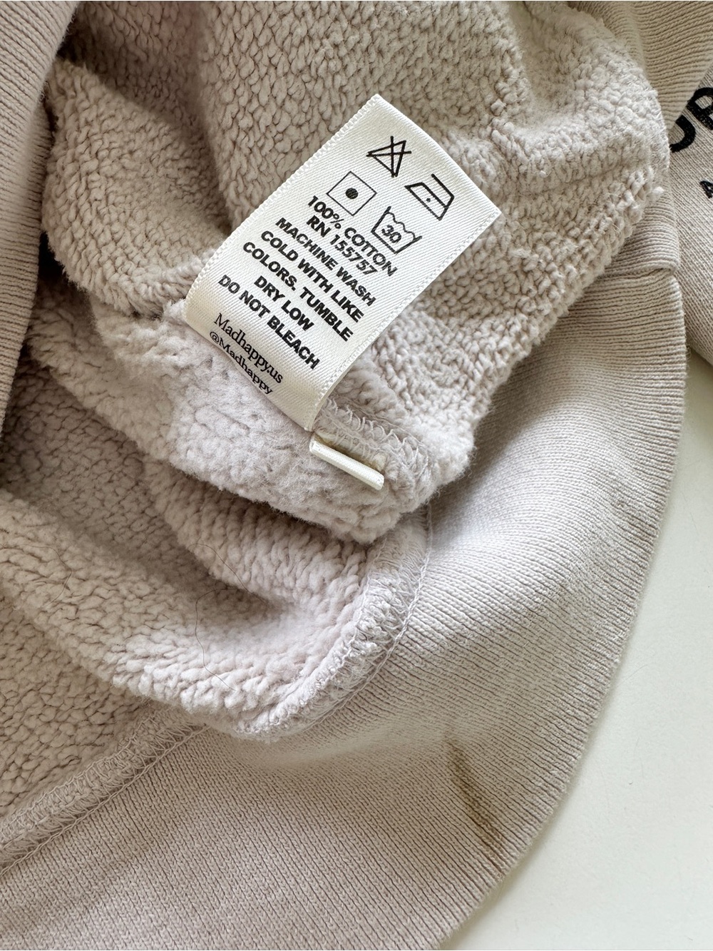 Rare MADHAPPY Jed Foundation Mental Capacity Rainbow Heritage Beige Hoodie XS - Picture 9 of 14